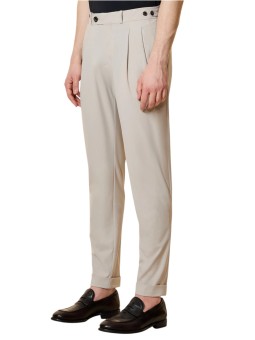 Pantalon pinces sable RRD Roberto Ricci Design Homme 26301 85 boutique Strasbourg shop store pant face