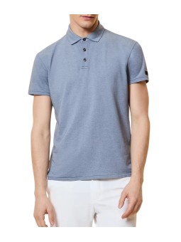 Polo doticon chiné bleu RRD Roberto Ricci Design Homme 26222 61 boutique Strasbourg shop face