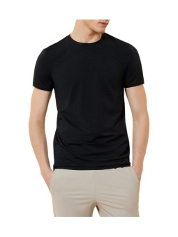 T-shirt seer sucker black navy 26204 60 RRD Roberto Ricci Design Homme boutique Strasbourg shop store face