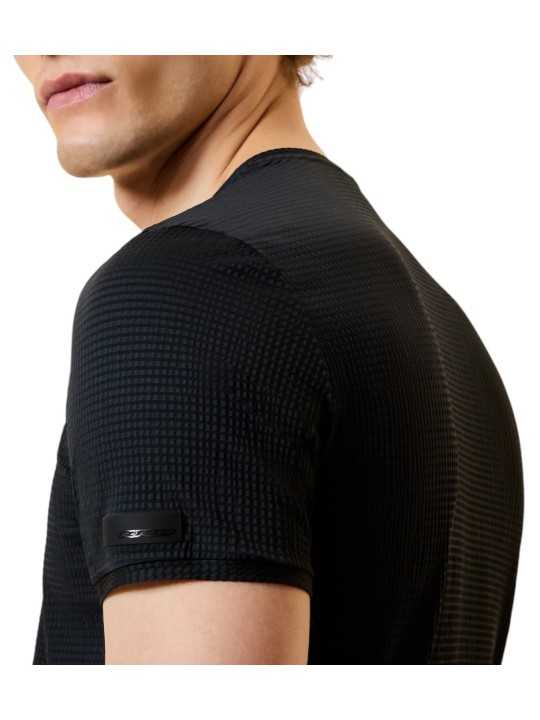 T-shirt seer sucker black navy 26204 60 RRD Roberto Ricci Design Homme boutique Strasbourg shop store détail