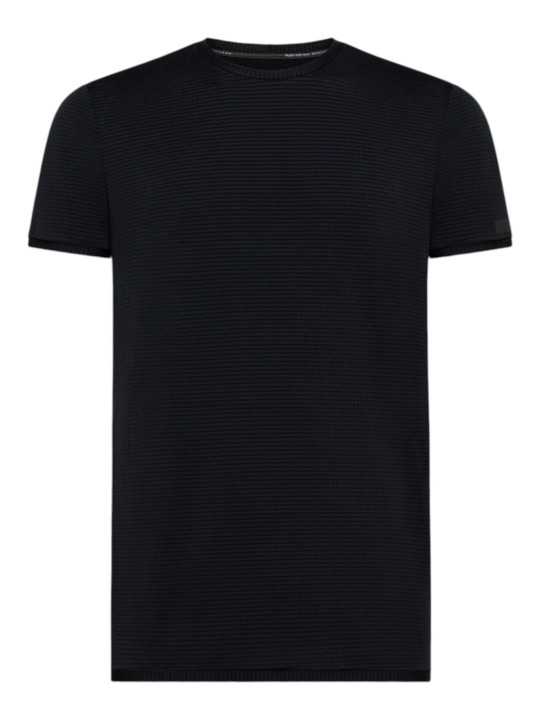 T-shirt seer sucker black navy 26204 60 RRD Roberto Ricci Design Homme boutique Strasbourg shop store flat