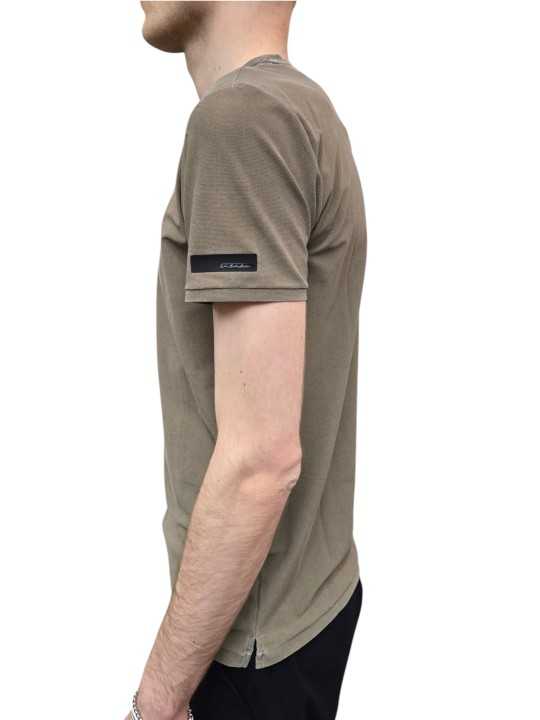 T-shirt techno wash piqué caramel RRD Roberto Ricci Design Homme 26218 84 boutique Strasbourg shop profil