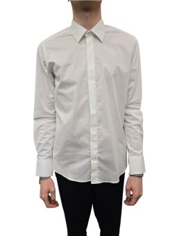 CHEMISE BLANCHE POIGNETS BOUTONS MANCHETTES U4014SG C5265 10 UNGARO HOmme boutique vêtement Strasbourg shop store face
