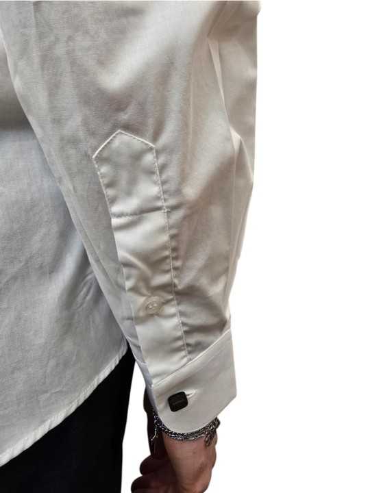 CHEMISE BLANCHE POIGNETS BOUTONS MANCHETTES U4014SG C5265 10 UNGARO HOmme boutique vêtement Strasbourg détail