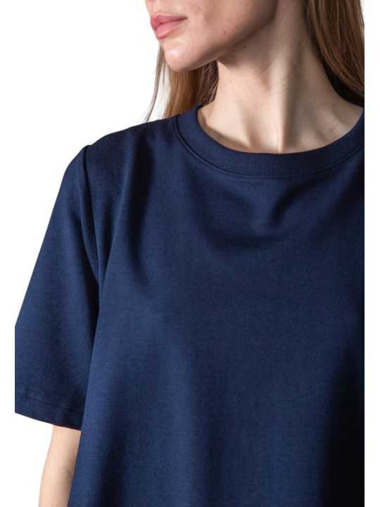 SWEAT MARGAUX LOOSE MANCHES COURTES NAVY ANONYM FEMME boutique Strasbourg détail