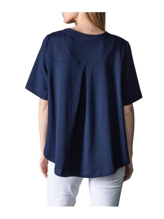 SWEAT MARGAUX LOOSE MANCHES COURTES NAVY ANONYM FEMME boutique Strasbourg dos