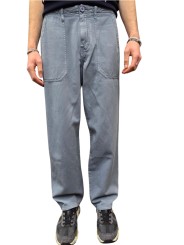Pantalon charpentier bleu coton lin Paul Smith Homme M2R 897Z V22049 43 boutique Strasbourg shop store face