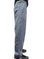 Pantalon charpentier bleu coton lin Paul Smith Homme M2R 897Z V22049 43 boutique Strasbourg shop store profil