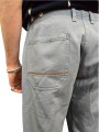 Pantalon charpentier bleu coton lin Paul Smith Homme M2R 897Z V22049 43 boutique Strasbourg shop store zoom