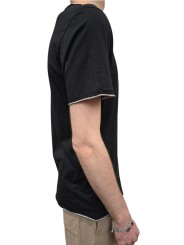 TSHIRT MARIUS COL ROND DOUBLE COTON PIMA NOIR GRIS ANONYM HOMME boutique Strasbourg shop store profil