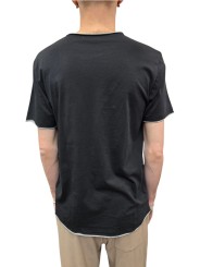TSHIRT MARIUS COL ROND DOUBLE COTON PIMA NOIR GRIS ANONYM HOMME boutique Strasbourg shop store dos