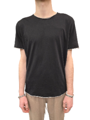 TSHIRT MARIUS COL ROND DOUBLE COTON PIMA NOIR GRIS ANONYM HOMME boutique Strasbourg shop store look