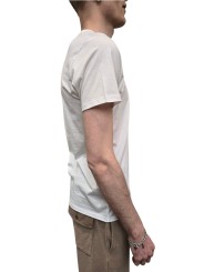 TSHIRT JIMMY COL TUNISIEN COTON PIMA BLANC ANONYM HOMME boutique Strasbourg shop store profil
