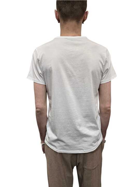 TSHIRT JIMMY COL TUNISIEN COTON PIMA BLANC ANONYM HOMME boutique Strasbourg shop store dos