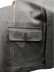 VESTE CHOCOLAT POCHES PLAQUEES QUADRILLE M1R 2363 V02990 69 PAUL SMITH HOMME Strasbourg store front détail int