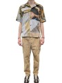 Cargo Chile M74 de couleur beige motif méduse brodée collection Mason's CBE073 249 Homme mode concept store Strasbourg look