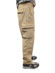 Cargo Chile M74 de couleur beige motif méduse brodée collection Mason's CBE073 249 Homme mode concept store Strasbourg profil