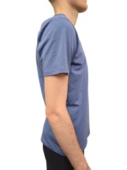 TSHIRT MILO COL V COTON PIMA BLEU AMIRAL ANONYM HOMME boutique Strasbourg store shop profil