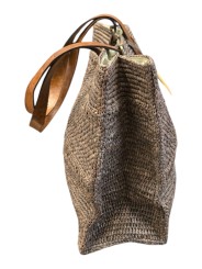 SAC NOMAD DARK TEA CARRE SANGLE CUIR REGLABE IBELIV FEMME boutique bag Store profil