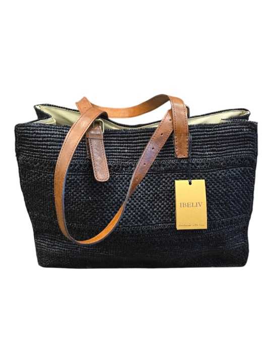 SAC NOMAD NOIR CARRE SANGLE CUIR REGLABE IBELIV FEMME boutique bag Store Strasbourg shop vue