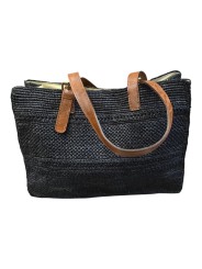 SAC NOMAD NOIR CARRE SANGLE CUIR REGLABE IBELIV FEMME boutique bag Store Strasbourg shop dos