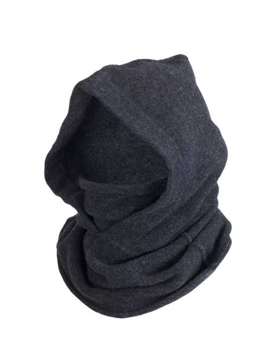 COL CAPUCHE GRIS FONCE YACK GK01 80 ISABEL BENENATO écharpe boutique Strasbourg shop store face
