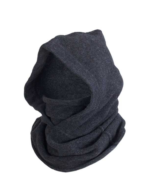 COL CAPUCHE GRIS FONCE YACK GK01 80 ISABEL BENENATO écharpe boutique Strasbourg shop store face