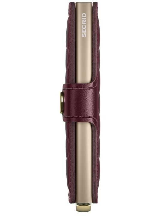 MINIWALLET PREMIUM EMBOSS MED DIAMOND BORDEAUX PORTE CARTES SECRID boutique store shop Strasbourg profil