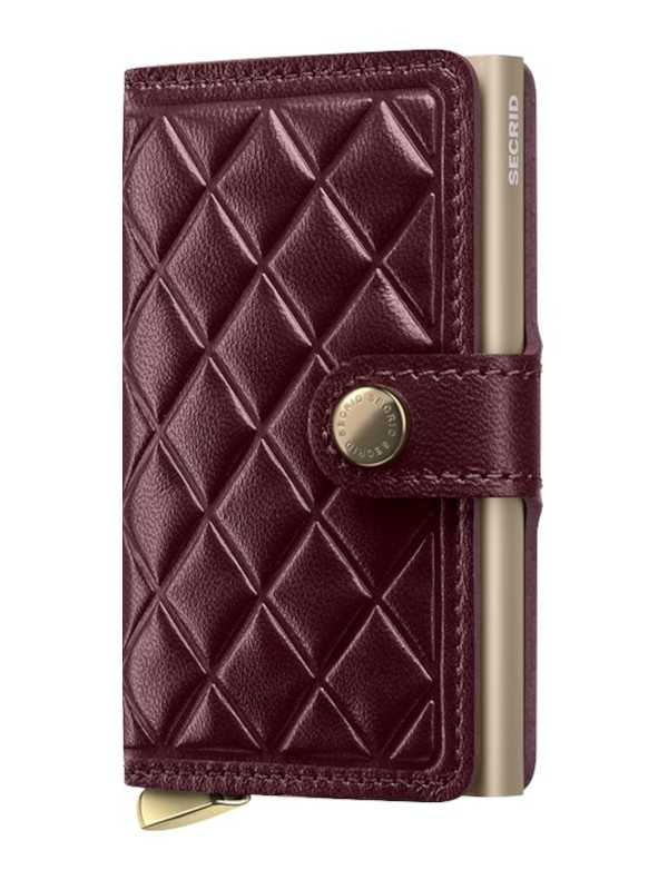 MINIWALLET PREMIUM EMBOSS MED DIAMOND BORDEAUX PORTE CARTES SECRID boutique store shop Strasbourg face