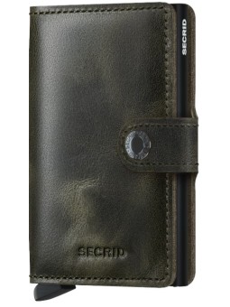 MINIWALLET VINTAGE MV OLIVE BLACK PORTE CARTES SECRID boutique Strasbourg store shop front