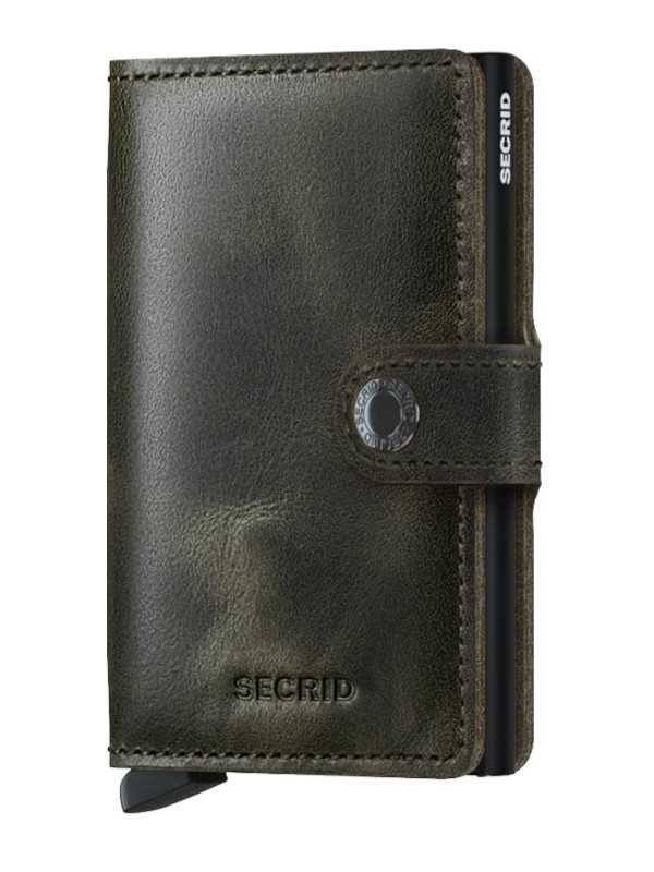 MINIWALLET VINTAGE MV OLIVE BLACK PORTE CARTES SECRID boutique Strasbourg store shop front