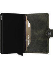 MINIWALLET VINTAGE MV OLIVE BLACK PORTE CARTES SECRID boutique Strasbourg store shop in