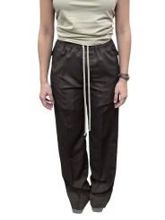 PANTALON DROIT DIETRICH GAZE DE LAINE DARK DUST RP01F 6325 WG 78 RICK OWENS FEMM Créateur store face