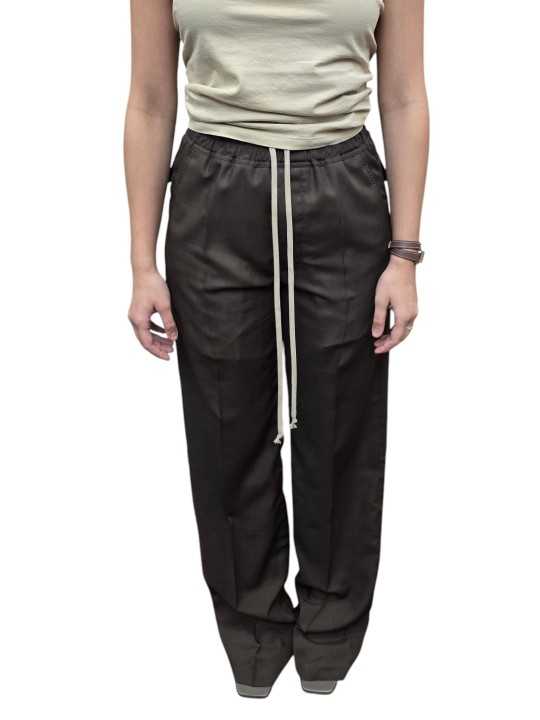 PANTALON DROIT DIETRICH GAZE DE LAINE DARK DUST RP01F 6325 WG 78 RICK OWENS FEMM Créateur store face