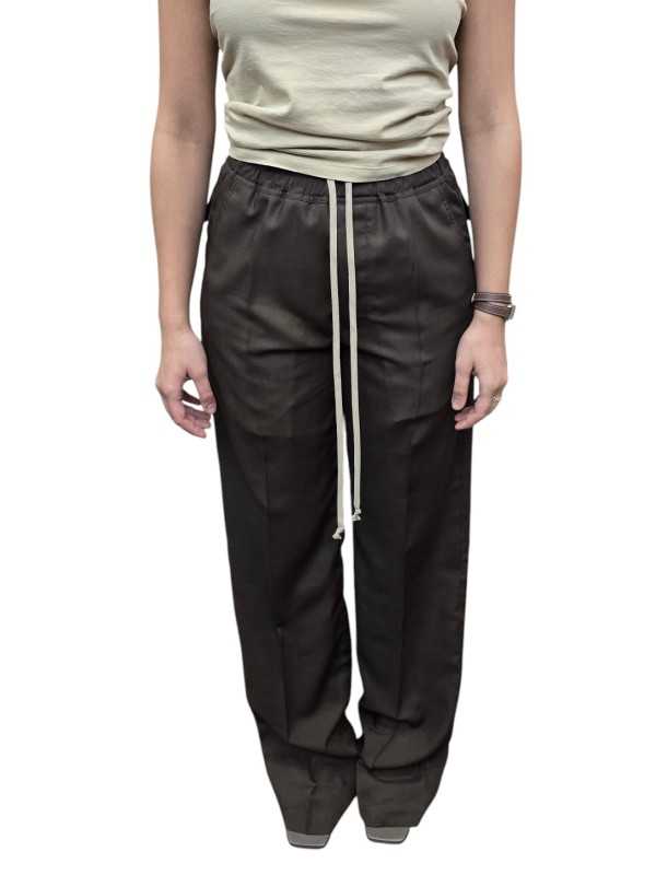 PANTALON DROIT DIETRICH GAZE DE LAINE DARK DUST RP01F 6325 WG 78 RICK OWENS FEMM Créateur store face