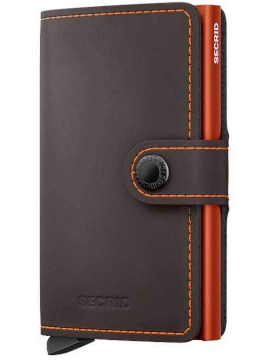 MINIWALLET MATTE MMTRUFFLE & ORANGE PORTE CARTES SECRID boutique Shop store Strasbourg front