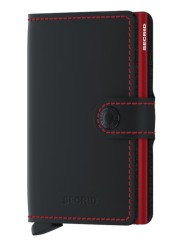 MINIWALLET MATTE BLACK & RED PORTE CARTES SECRID MM BLACK & RED boutique Shop store Strasbourg front