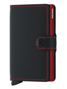 MINIWALLET MATTE BLACK & RED PORTE CARTES SECRID MM BLACK & RED boutique Shop store Strasbourg front