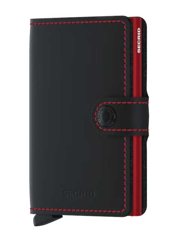 MINIWALLET MATTE BLACK & RED PORTE CARTES SECRID MM BLACK & RED boutique Shop store Strasbourg front