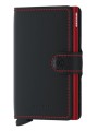 MINIWALLET MATTE BLACK & RED PORTE CARTES SECRID MM BLACK & RED boutique Shop store Strasbourg front