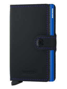 MINIWALLET MM MATTE BLACK & BLUE PORTE CARTES SECRID boutique Shop store Strasbourg front