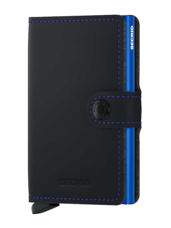 MINIWALLET MM MATTE BLACK & BLUE PORTE CARTES SECRID boutique Shop store Strasbourg front