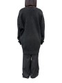 PULL TUNIQUE COL V GRIS FONCE YACK UK03 80 ISABEL BENENATO Créateur store dos