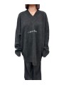 PULL TUNIQUE COL V GRIS FONCE YACK UK03 80 ISABEL BENENATO Créateur store face