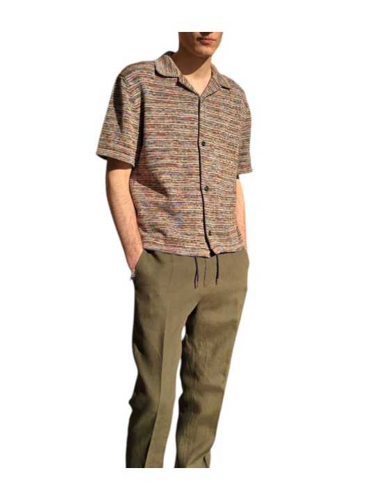 Polo chemise bayadère fondue multicolore Paul Smith Homme M1R 775Z V03027 92 Strasbourg look