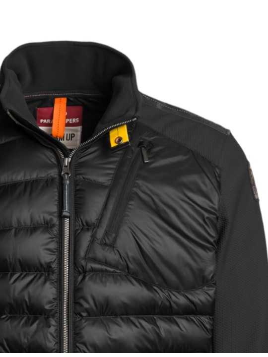 Doudoune Jayden manches nid d abeille noir Parajumpers PJS Homme PMHYWU01 0541 Close-up