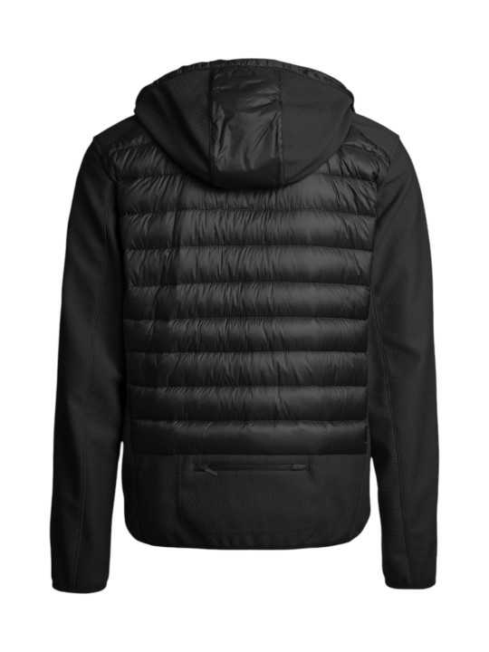DOUDOUNE NOLAN NOIR MANCHE NID D ABEILLE CAPUCHE PMHYWU02 0541 PARAJUMPERS HOMME dos