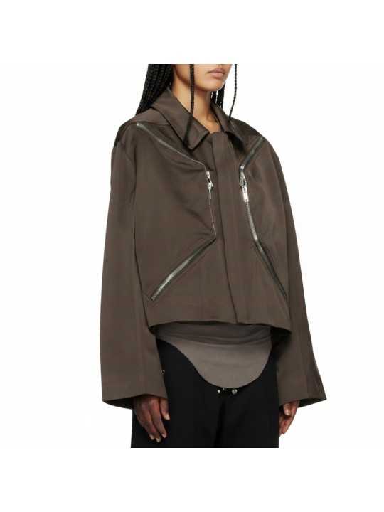 Blouson Heizer Mac Jacket poches zippées dark dust Rick Owens femme RP01F6705 THD 78