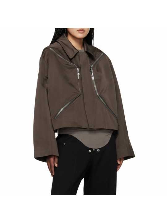 Blouson Heizer Mac Jacket poches zippées dark dust Rick Owens femme RP01F6705 THD 78 boutique strasbourg shop store online look