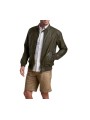 BLOUSON COURT ROYSTON WAX OLIVE COL VELOURS MWX1350 OL51 BARBOUR HOMME
